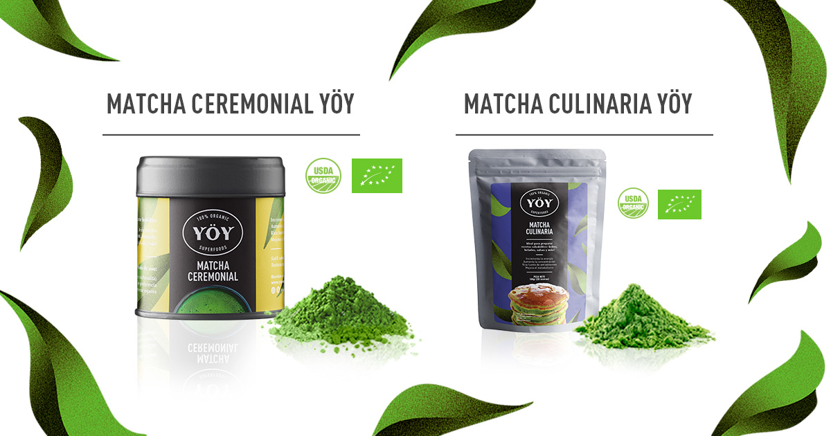 YÖY Superfoods polvo de té verde matcha 100% orgánico, ideal para preparar  bebidas saludables y recetas innovadoras.